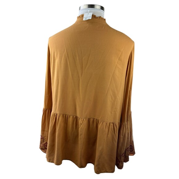 NWOT Cato Bohemian Peasant Festival Babydoll Blouse Bell Sleeve Plus Size 22 24 - Picture 10 of 14